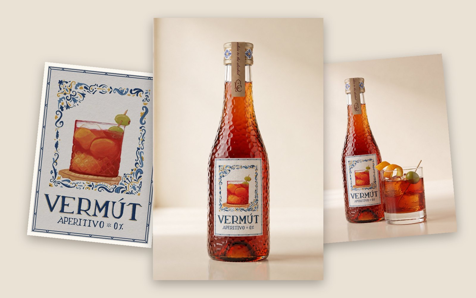 La Casa vermút bottle and illustrated label